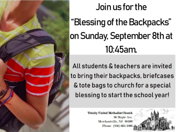Back-to-School Backpack Blessing
